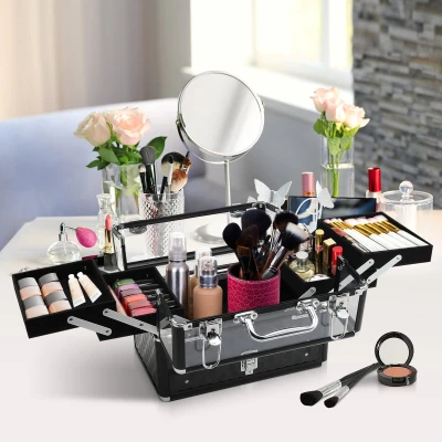 Valiza Make Up Profesionala, Rama Aluminiu 30x18.5x22cm