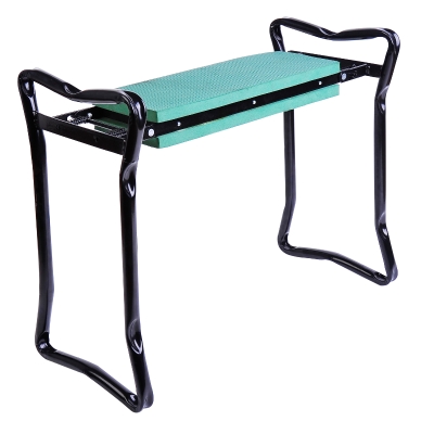 Outsunny Scaun de Ingenuncheat pentru Gradinarit Pliabil in Otel cu Perna in Spuma 58x28x49cm