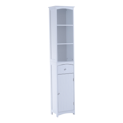 Homcom Mobilier Coloana MDF Alba pentru Baie 35x24x170cm