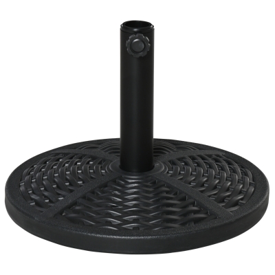 Outsunny Baza pentru umbrela rotunda efect ratan Φ45cm, greutate 9.5kg pentru gradina si terasa, negru