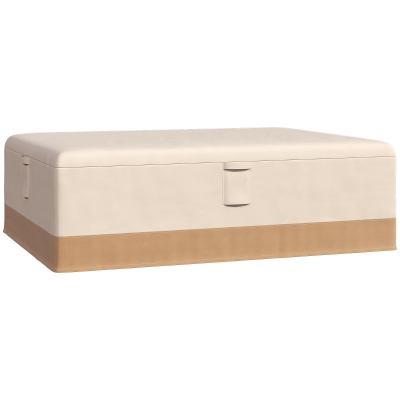 Outsunny Funda Protectora para Muebles de Jardín 270x200x78 cm Tela Oxford 600D Impermeable Cubierta para Sofás Mesas Exterior con 4 Ventilaciones 5 Asas y Cordón de Tracción Beige