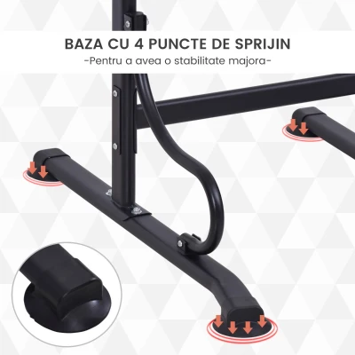 HOMCOM bara tractiune, inaltime reglabila, 98x84x171-219cm(m-8)