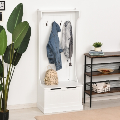 HomCom cuier haine, dulap inclus, 71,5x39,5x170cm, alb