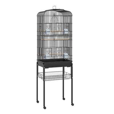 PawHut voliera cusca pentru pasari, din metal 47.5×37×153cm