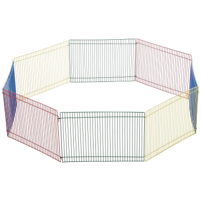 PawHut Tarc pentru Aminale Mici Modulabil din 8 Piese 69x69x23cm Multicolor