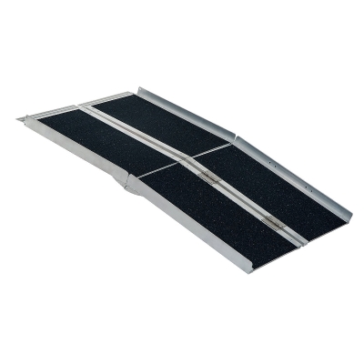 HomCom Rampa Antiderapanta pentru Scaun cu Rotile Pliabil Aluminiu, 183x72cm