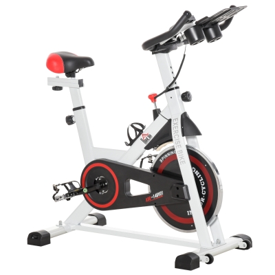 HOMCOM Bicicleta de spinning profesionala Spin Bike Bicicleta de interior Motor 8 kg