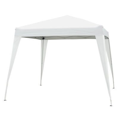 Outsunny Carpa Plegable 3x3m Cenador de Jardín Diseño Pop Up de Acero y Cubierta de Tela Oxford Blanco