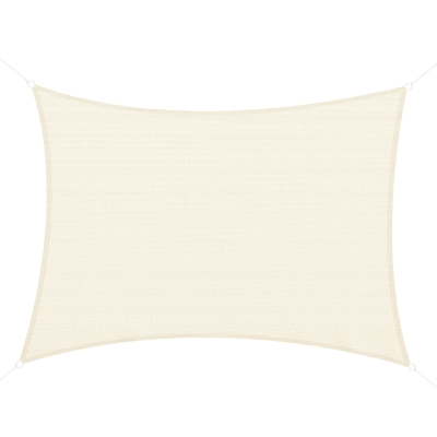 Outsunny® Sonnensegel - Maße: 4x6m | Farbe: Creme | Stoffe: 185g/m² HDPE