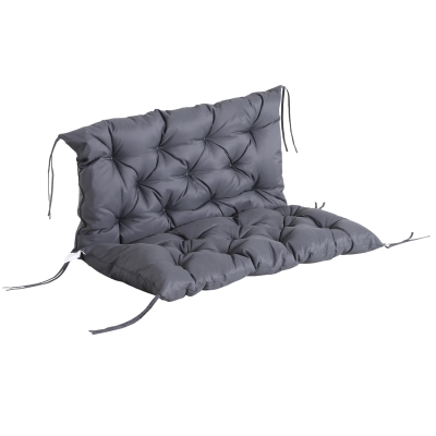 Outsunny Oxford Fabrics Tufted Swing Chair Cushion Replacement Grey