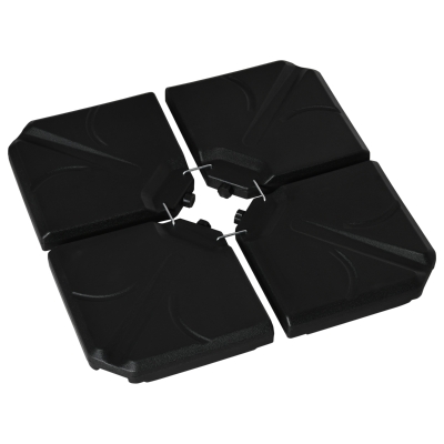 Lot de 4 dalles de lestage parasol déporté noir