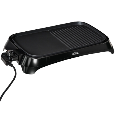 Plancha teppanyaki grill de table 1600 W 2 en 1 noir