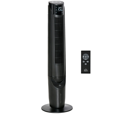 Ventilateur colonne tour rafraichisseur d'air 2 en 1 avec télécommande noir