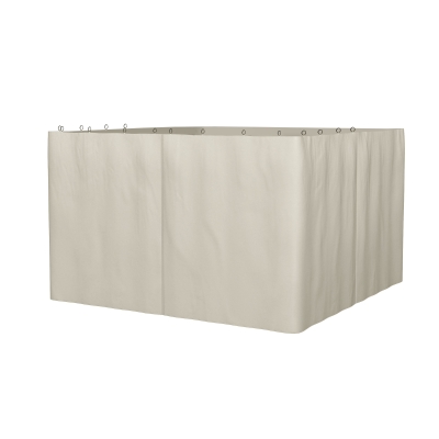 Outsunny 4 Seitenteile für 3x4 m Pavillon mit Haken Seitenwände für Gartenpavillon Partyzelt Polyester Beige 352 x 205 cm