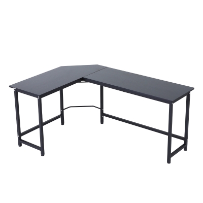 Vinsetto Table d'ordinateur en forme de L 168x120x75cm Cadre en acier