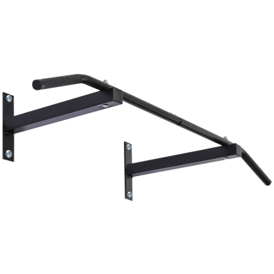 Homcom Barra per Trazione a Muro Professionale con Struttura in Acciaio, 116 x 43 x 20cm, Nero