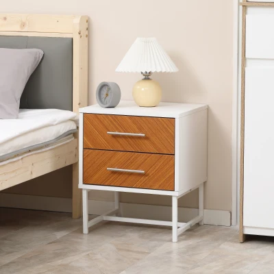 HOMCOM Comodino 40cm x 39cm x 48cm Marrone