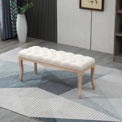 HOMCOM gestoffeerde bank 110 cm x 38 cm x 49 cm