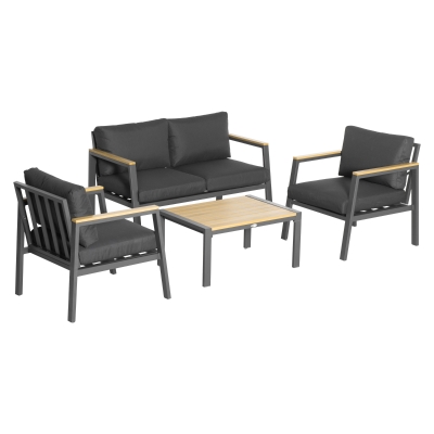 Outsunny 4-teiliges Gartenmöbel-Set Aluminium 128 cm x 75,5 cm x 74,5 cm 128 cm