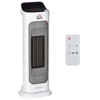 Chauffage soufflant oscillant 2000 W céramique PTC télécommande blanc noir