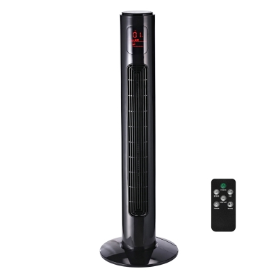 HOMCOM Fan Tower, φ32x96H cm-Black