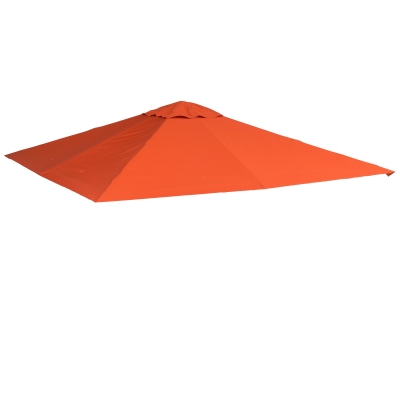 Outsunny Pavillondach, Ersatzdach für Pavillon, Pavillonabdeckung, Sonnenschutz Polyester, Orange, 3 x 3 m