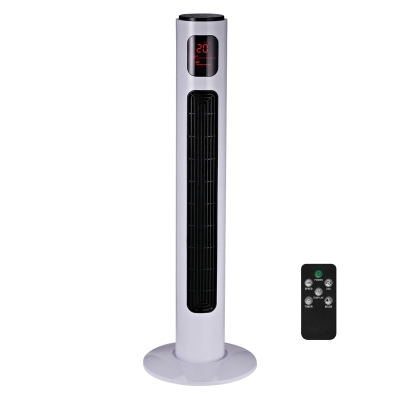 HOMCOM Fan Tower, φ32x96H cm-White