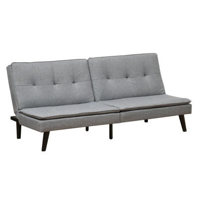 HOMCOM Convertible Futon Sofa Bed 3 Seater Tufted Lounge with Adjustable Backrest