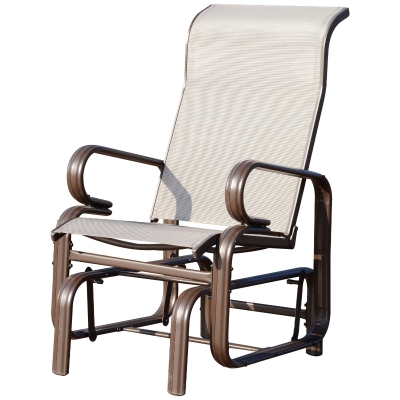Outsunny Rocking Swing, Texteline, 59.6Wx47Dx103H cm-Light Grey