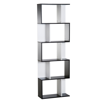 Etagère contemporaine S 60L x 24l x 185H cm panneaux particules bicolore