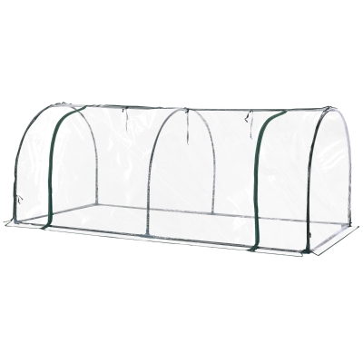 Outsunny PVC Transparent Greenhouse, Steel Frame, S size