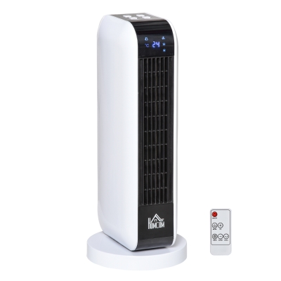Chauffage soufflant oscillant 2000 W céramique PTC blanc noir