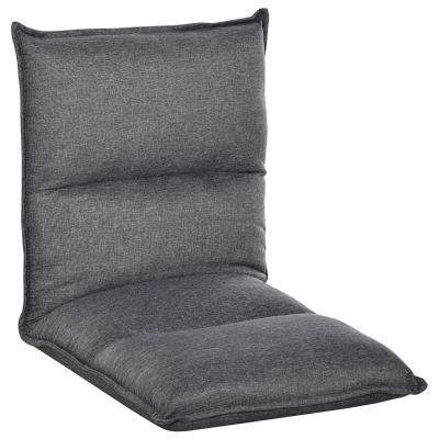HOMCOM Foldable Padded Sofa with Adjustable Backrest Thick Seat Cushion Lazy Lounge