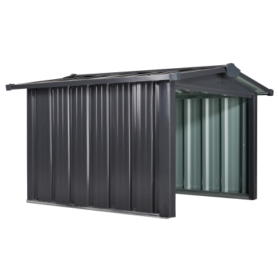 Garage tondeuse robot - abri de jardin robot-tondeuse - tôle acier noir