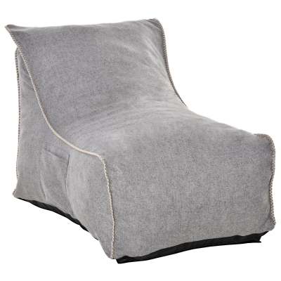 HOMCOM Large Boxy Beanie Chair - Grey