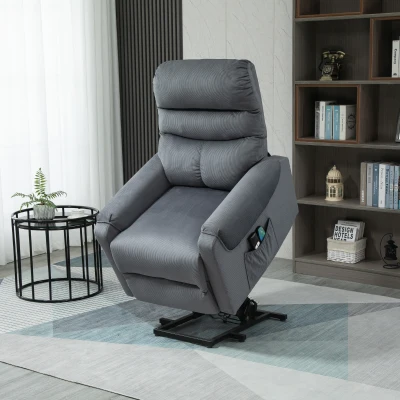HOMCOM Poltrona Reclinabile Massaggiante 79x97x103 cm Grigio