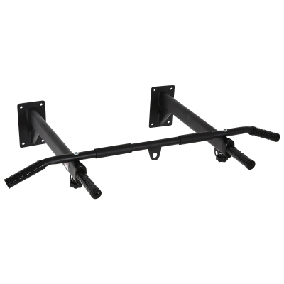 HOMCOM Barras de Dominadas para Pared Entrenamiento Muscular Pull Up para Casa Carga Máxima 150 kg Negro