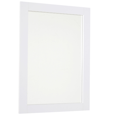 kleankin 72x52cm Home Mirror Thick Frame Large Clear Reflection Elegant Design White