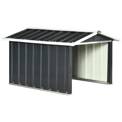 Garage tondeuse robot - abri de jardin robot-tondeuse - tôle acier gris
