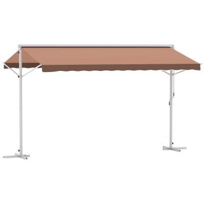 Outsunny Standmarkise, Neigungsverstellbar, Farbe: Grau, 4 x 3 m