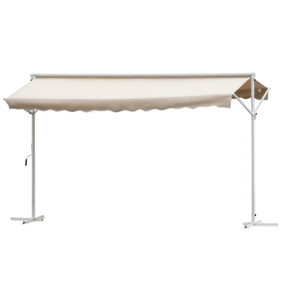 Store double pente dim. 4,50L x 3,42l x 2,50H m acier époxy blanc polyester imperméabilisé anti-UV