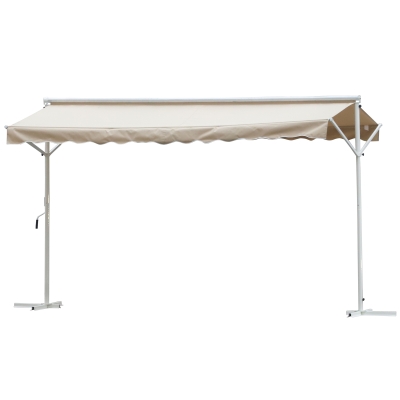 Store double pente acier époxy blanc polyester imperméabilisé anti-UV