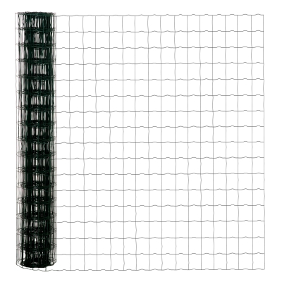 Outsunny Rete di Recinzione in Acciaio e PVC per Spazi Esterni, Rotolo da 25m e Altezza 1.7m, Verde