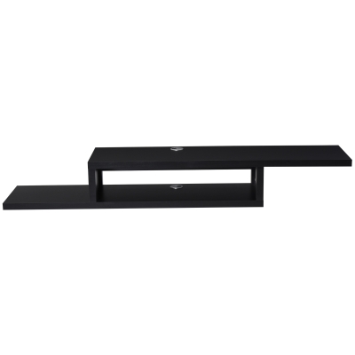 HOMCOM Wall Mounted Media Console, Floating TV Stand Component Shelf, Entertainment Center Unit, Black