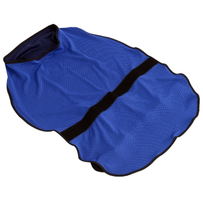 PawHut Dog Cooling Coat, Adjustable Size, Back Length 40 cm, Polyester-Blue
