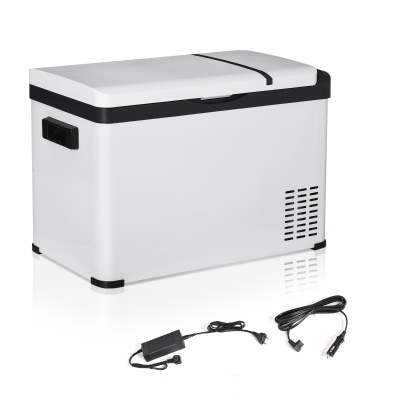 Outsunny Auto-Kühlschrank, 30 L, Kühlung bis -22° C, Weiß, 61 x 32 x 40 cm