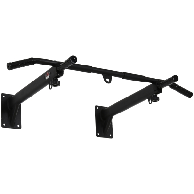 HOMCOM Wall Mounted Pull Up Bar Strengthen Muscle Full Body Train Sandbag Hanger For Boxing & Trainings,Black