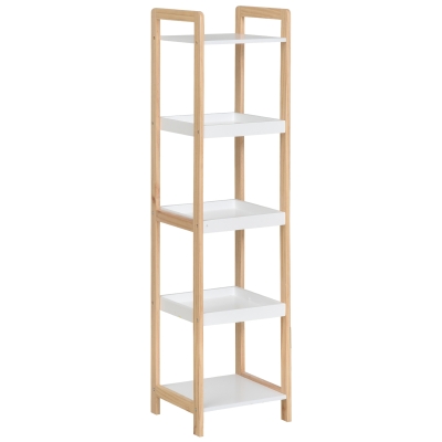 HOMCOM 5-Tier Multi-Use Shelf Freestanding Storage Displaying Rack Organizer Multifunctional Holder