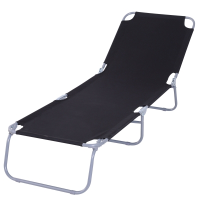 Reclining Beach Chaise Lounge Folding Chair Adjustable Sleeping Bed