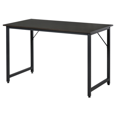 HOMCOM Hard Duty Office Desk Computer Desk w/ Adjustable Feet Wood Grain Black